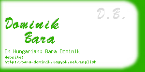 dominik bara business card
